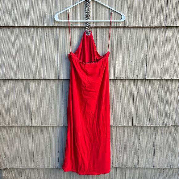 Ralph Lauren Black Label Red Chain Halter Dress Size 6 - Picture 3 of 12